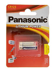 Батарейка CR123  Panasonic Lithium 3V (1шт) (CR-123AL/1BP) (код 75122)
