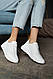 Кросівки жіночі білого кольору з перфорацією, фото 8