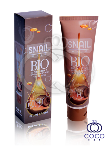 Маска-плівка Snail Mask Bio Moisturing Purify And Brighten Amino Acid з муцином равлика 115 мл, фото 1