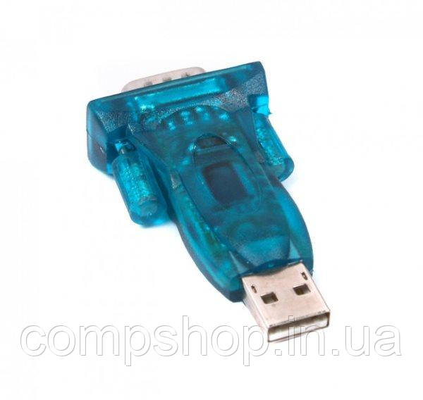Адаптер USB->COM (M/M) Viewcon, 9pin, блакитний (VE 066) (код 80993)