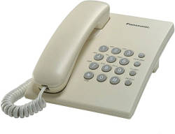 Телефон Panasonic KX-TS2350UAJ (бежевий)  (код 29046)