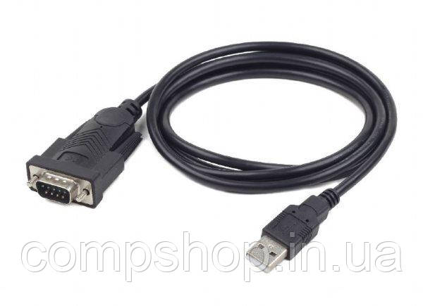 Кабель USB->COM (M/M) Cablexpert, 1.5м, чорний (UAS-DB9M-02) (код 79662), фото 1
