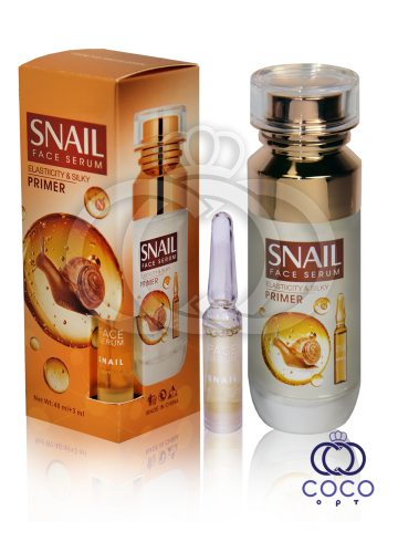 Основа під макіяж вирівнювальна Snail Face Serum Elasticity&Silky Primer з муцином равлика 40 мл+ 3 мл, фото 1