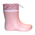 Непромокальні чоботи з утяжкой з піни, гумові чоботи рожеві, фото 2