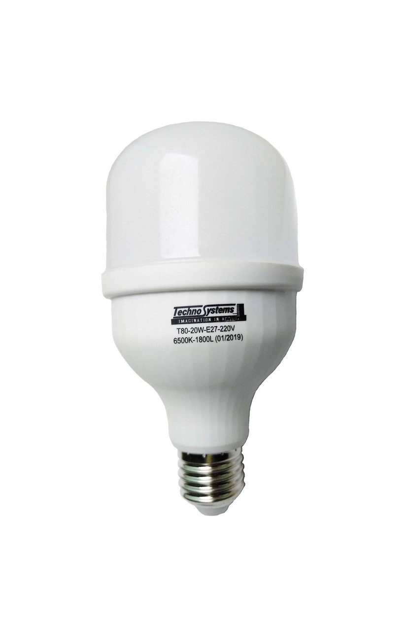 Лампа світлодіодна LED Bulb-T80-20W-E27-220V-6500K-1800L ICCD TNSy, фото 1