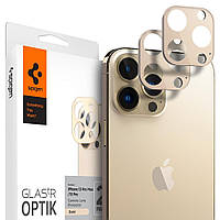 Защитное стекло Spigen для камеры iPhone 13 Pro / 13 Pro Max - Optik camera lens (2шт), Gold (AGL04034)