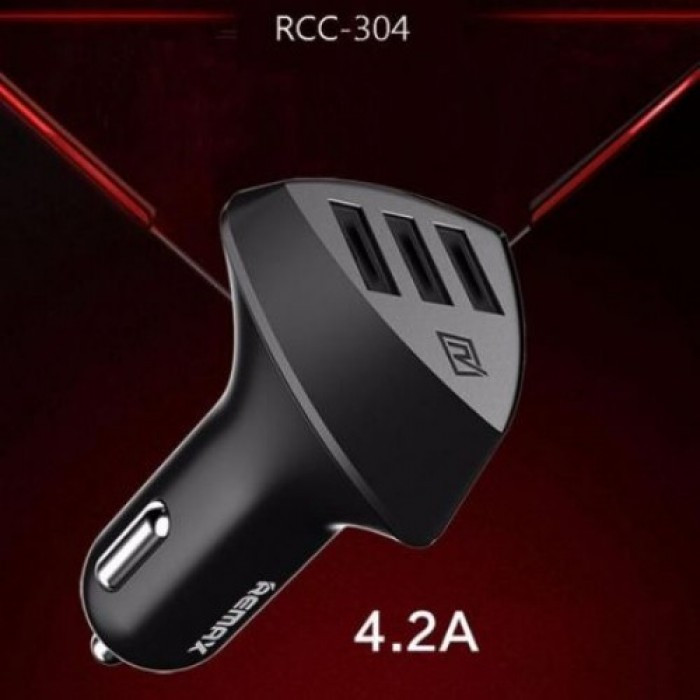 АЗУ авто зарядное 3 юсб 4.2 А - Remax RCC-304 Alien 3 USB car charger - фото 1 - id-p1526577118