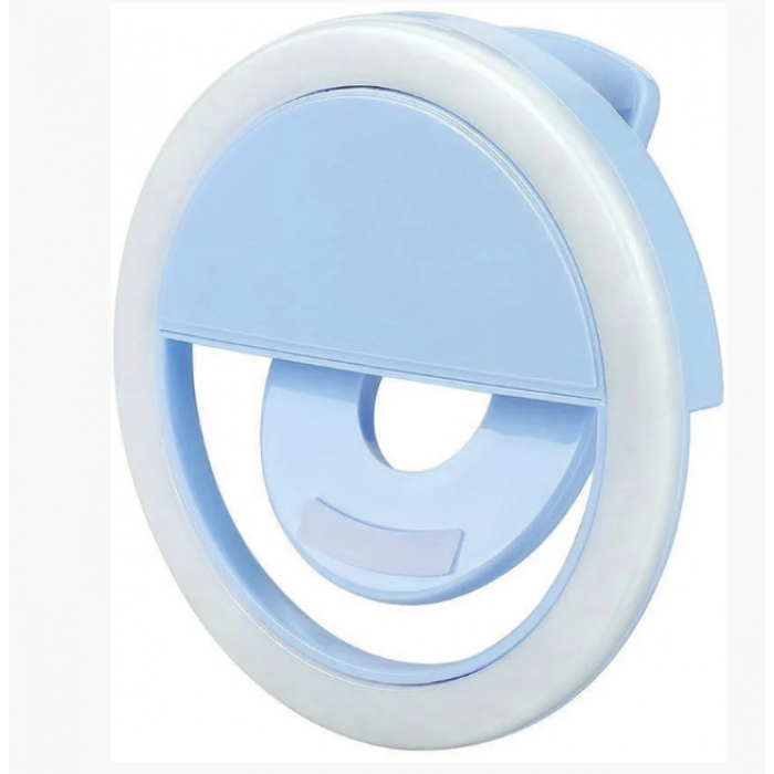 Вспышка-подсветка для телефона селфи-кольцо Selfie Ring Ligh Голубой - фото 2 - id-p1526580250