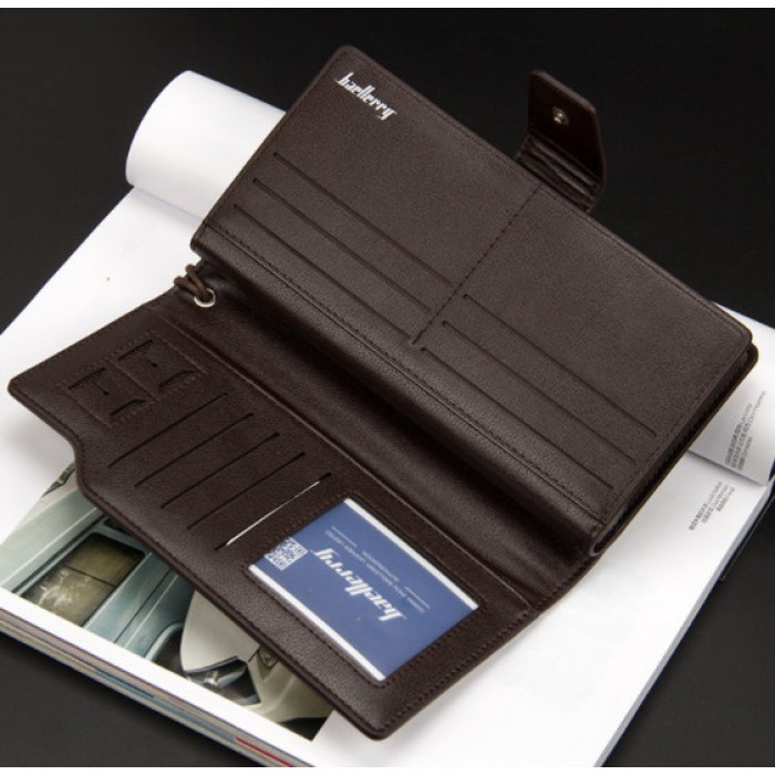 Мужской кошелек клатч портмоне барсетка Baellerry business S1063 Коричневый - фото 8 - id-p1526580252