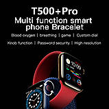 Смарт годинник T500 + Pro Watch 8 series Чорні Smart Watch Фитнес браслет HiWatch 8, фото 5