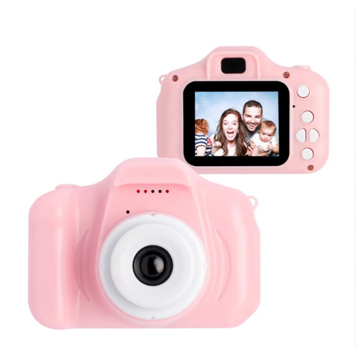 Детский цифровой фотоаппарат Kids Camera GM14 с записью видео Розовый - фото 2 - id-p1526580283