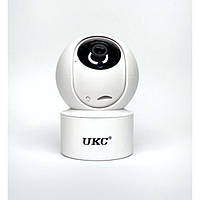 Беспроводная поворотная IP камера видеонаблюдения WiFi microSD UKC 23ST Белая