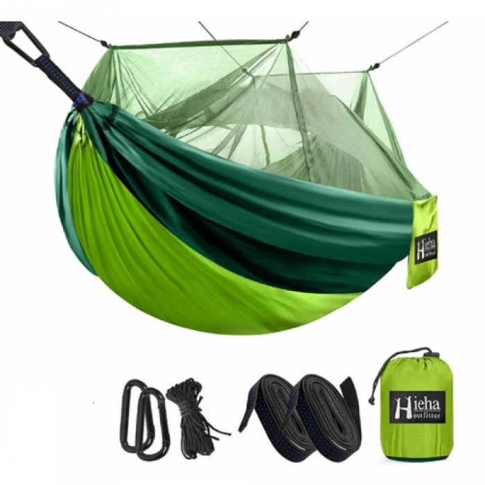 Туристический гамак с москитной сеткой HAMMOCK NET Зелёный - фото 1 - id-p1526594242