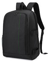 Рюкзак для фотоаппарата универсальный с отделом для ноутбука 15,6" и дождевиком ( код: IBF022BG )