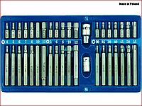 Набор бит Torx, Spline, Нех в пластиковом кейсе Vorel 66400