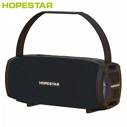 Портативна акустична стереоколонка Hopestar H24 Pro (Bluetooth, MP3, FM, AUX, Mic, LED) Чорний