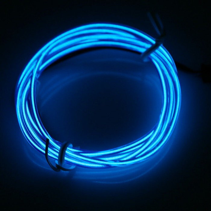 Подсветка для салона автомобиля с адаптером в прикуриватель CAR Cold Light Line 4 метра Синяя - фото 2 - id-p1526594683