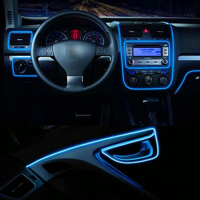 Подсветка для салона автомобиля с адаптером в прикуриватель CAR Cold Light Line 4 метра Синяя - фото 3 - id-p1526594683