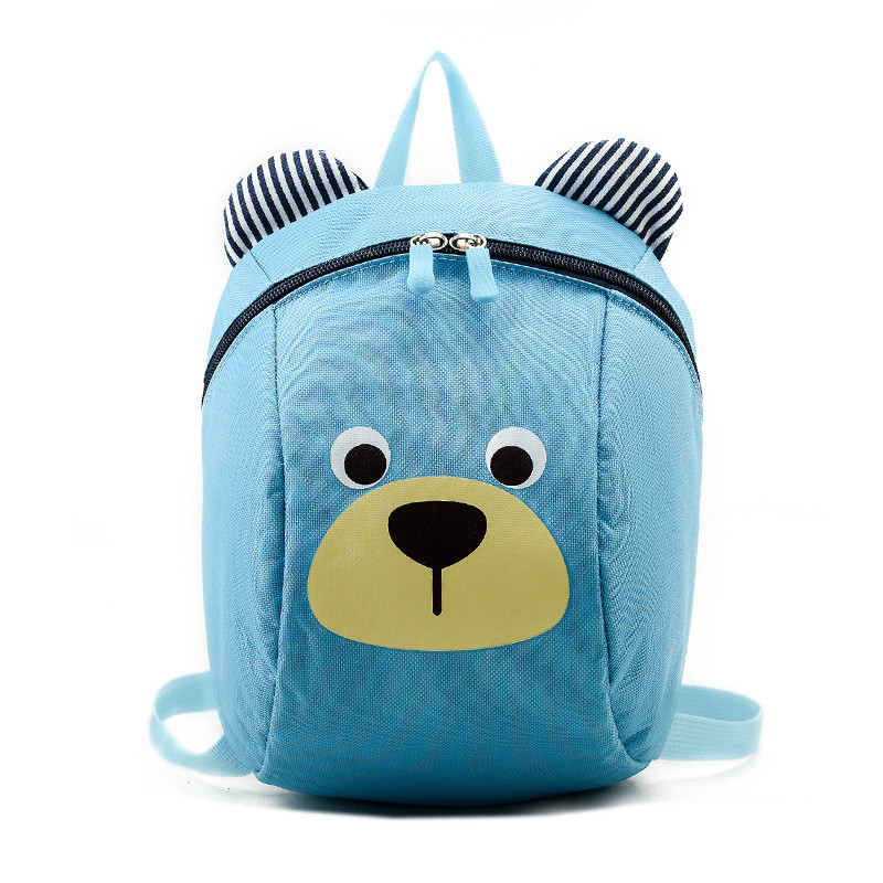 Рюкзак детский 2-6 лет дошкольный Мишка с поводком Голубой ( код: IBD001L ) - фото 1 - id-p1526631557