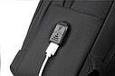 Рюкзак протиударний для ноутбука 15,6" з usb, чорний колір (код: IBN010B), фото 10