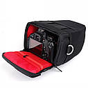 Сумка для фотоапарата , протиударний чохол Чорний з червоним ( код: IBF061BR ), фото 5