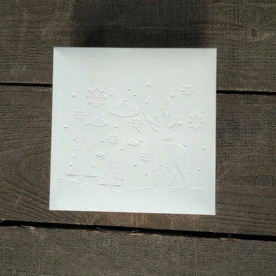 Коробка святкова з тисненням 200х200х50 мм.