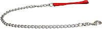 Поводок-цепочка для собак с нейлоновой ручкой 1 м*4 мм Croci красный