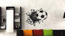 Вінілова інтер'єрна наклейка декор на стіну та шпалери «Футбольний м'яч» з оракалу