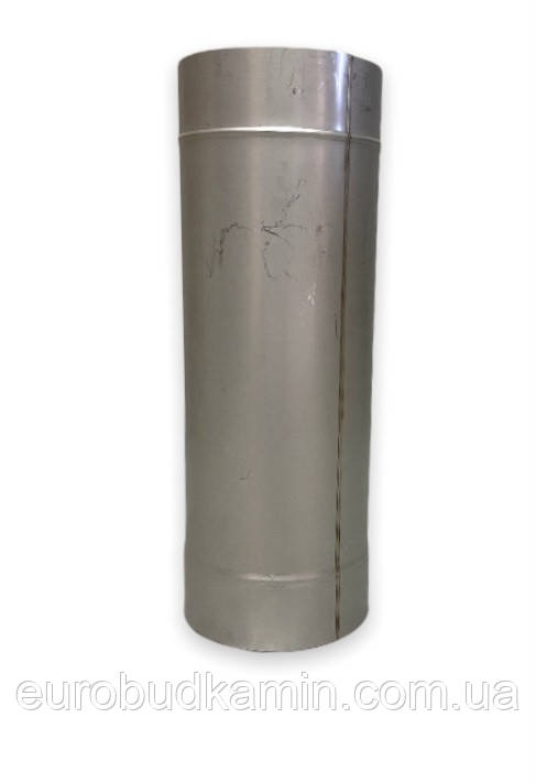 Труба дымоходная двустенная термоизоляционная с нержавеющей стали (0,8мм) L=0.5м Ø120/180 - фото 1 - id-p569846684