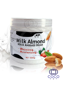 Скраб для обличчя та тіла Milk Almond Scrub Massage Cream з мигдалевим молочком 350 г