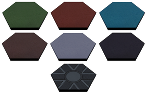 Плитка травмобезпечна гумова шестикутна 470х470 мм