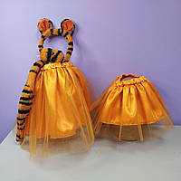 Костюм тигра новогодний 1-8 лет юбка фатиновая и обруч оранжевый цвет 1 шт тигренок