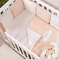 Постільний комплект в ліжечко Baby Veres Sleepyhead beige new 6 одиниць, фото 2