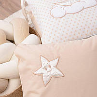 Постільний комплект в ліжечко Baby Veres Sleepyhead beige new 6 одиниць, фото 4
