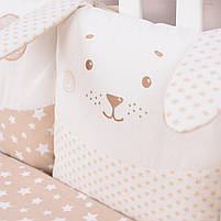 Постільний комплект в ліжечко Baby Veres Smiling animals beige new 6 одиниць, фото 6