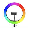 Кільцева лампа RGB 30 см MJ 300 + Подарунок Штатив Tripod FY-3120 / LED лампа для блогера, фото 2