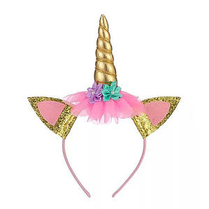 Обруч для волосся Єдиноріг | Золото