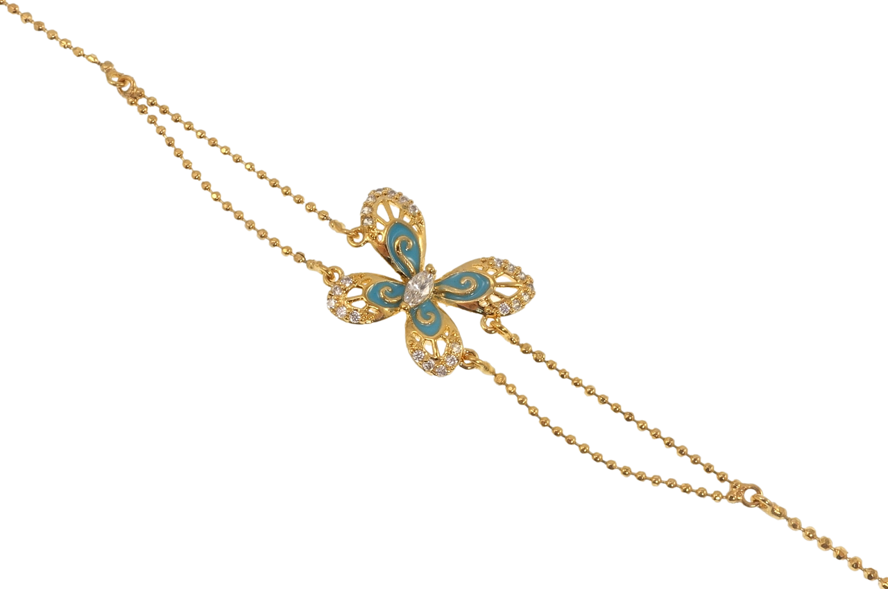 Браслет Xuping Позолота 18K "Метелик" довжина 19см х 1мм