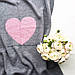 Плед в'язаний Ohaina Heart 140x100 Silver + pink, фото 5