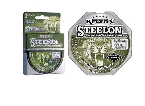 Волосінь KONGER STEELON FLUOROCARBON COATED 100M (колір - світло-сірий)