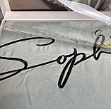 Сатиновий комплект постільної білизни високої якості Євро розмір Колір Мятний, фото 9