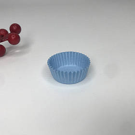 Паперова форма для цукерок, 30*16 мм, блакитна (100 шт.)