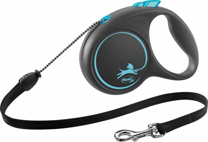 Рулетка-повідець Flexi Black Design S трос 5м/12кг