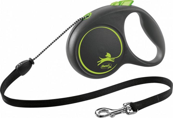 Рулетка-повідець Flexi Black Design XS трос 3 м/8кг