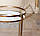 Сервірувальний столик на колесах із металу із дзеркальною стільницею золотою Гранд Презент 81362, фото 3