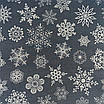 Подушка, 40*40 см, новорічна, (бавовна), (сніжинки на сірому), фото 3