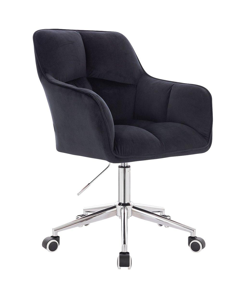 Перукарське крісло на пневматиці HR550K чорний велюр, фото 1