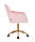 Перукарське крісло на пневматиці HR550K рожевий велюр золота основа, фото 5