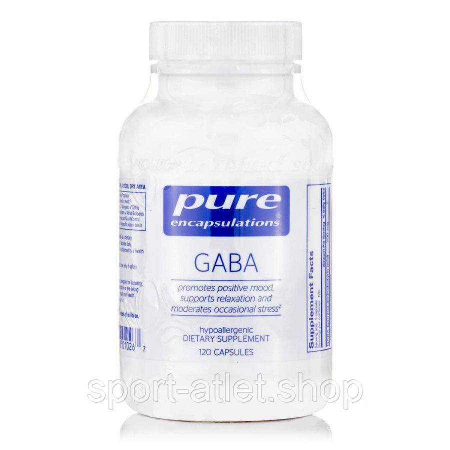 Амінокислота Pure Encapsulations GABA 700 mg, 120 капсул, фото 1