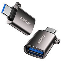 Переходник для синхронизации данных OTG Type-C male to USB female adapter JOYROOM S-H151 Черный